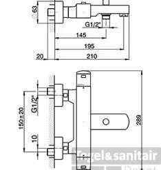 Huber Dado Douche Thermostaatkraan Chroom DD.T27010.21 -Exporteren Badkamer Top Winkel huber dado douche thermostaatkraan chroom ddt2701021 1
