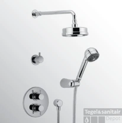 Huber Kiruna Thermostatische Inbouw Doucheset Chroom 913K.KR01H.CR 4 Huber Kiruna Thermostatische Inbouw Doucheset Chroom 913K.KR01H.CR - Afbeelding 2