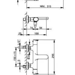 Huber Levity Bad/douchethermostaat Chroom LY.T21010.21