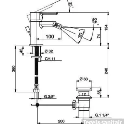 Huber Soft Bidetmengkraan Chroom SF.000550.21