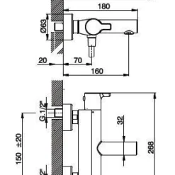 Huber Soft Thermostatische Badkraan Chroom SF.T21010.21 -Exporteren Badkamer Top Winkel huber soft thermostatische badkraan met douchegarnituur chroom sfd2101021 1
