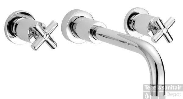 Wastafelmengkraan Huber Suite Muurbevestiging 266NST01HCR Chroom 4 Wastafelmengkraan Huber Suite Muurbevestiging 266NST01HCR Chroom - Afbeelding 2