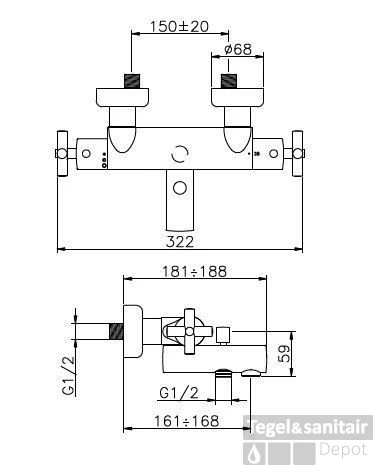 Huber Suite Opbouw Badthermostaat 23201NFHCR 3 Huber Suite Opbouw Badthermostaat 23201NFHCR