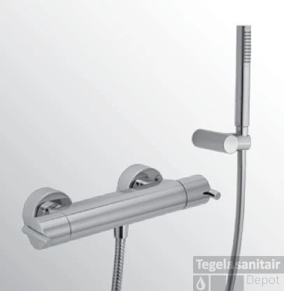 Huber Tratto Douchethermostaatkraan Met Douchegarnituur Chroom TT.D01010.21 4 Huber Tratto Douchethermostaatkraan Met Douchegarnituur Chroom TT.D01010.21 - Afbeelding 2