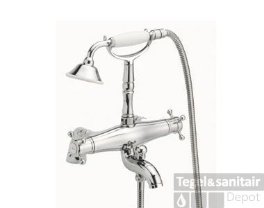 Huber Victorian Thermostatische Badkraan Met Douchegarnituur Voor Badrandmontage RVS 197VT01HNS 4 Huber Victorian Thermostatische Badkraan Met Douchegarnituur Voor Badrandmontage RVS 197VT01HNS - Afbeelding 2