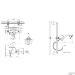Huber Victorian Thermostatische Doucheset Chroom 190RVT01HCR -Exporteren Badkamer Top Winkel huber victorian thermostatische doucheset chroom tech