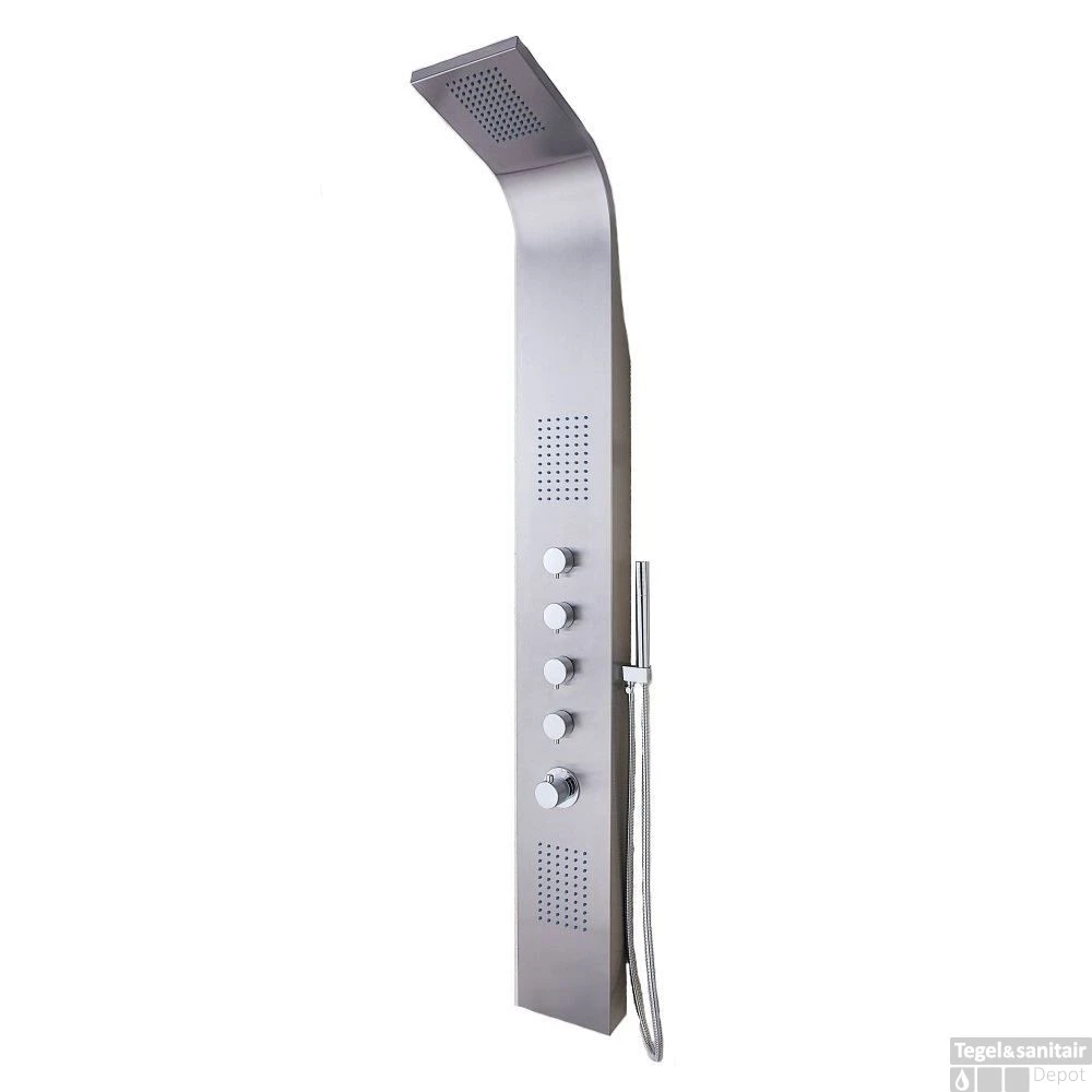 RVS Douchekolom HURON Met Thermostatische Kraan 3 RVS Douchekolom HURON Met Thermostatische Kraan