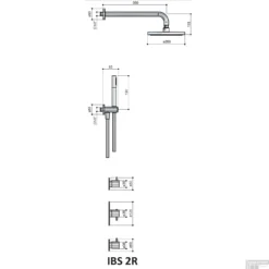 Complete Thermostatische Douche Inbouwset Hotbath Laddy 2 Stopkranen Chroom -Exporteren Badkamer Top Winkel ibs2r 1 1