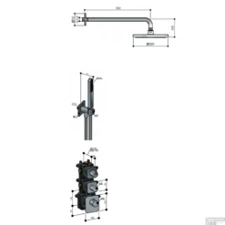 Complete Thermostatische Regendouche Hotbath Gal IBS40 Inbouwset Met 2 Stopkranen 3 Knoppen -Exporteren Badkamer Top Winkel ibs40 tech
