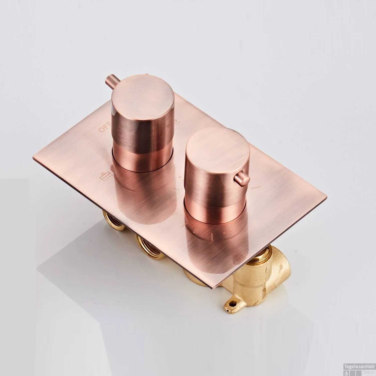 Inbouw Regendouche Set BWS 30 Cm Met Plafondarm Geborsteld Koper 6 Inbouw Regendouche Set BWS 30 Cm Met Plafondarm Geborsteld Koper - Afbeelding 4