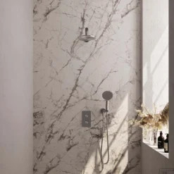 Inbouw Regendouche Set Brauer Brushed Edition Wanduitloop Ronde Hoofddouche 20 Cm Met Handdouche 3 Standen RVS Look