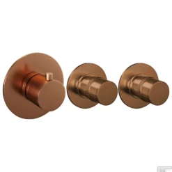 Inbouw Regendouche Set Brauer Copper Edition Gebogen Wanduitloop Ronde Hoofddouche 30 Cm Met Twee Stopkranen En Glijstang Koper -Exporteren Badkamer Top Winkel inbouw regendouche set brauer copper edition met twee stopkranen afbouw koper detail 8