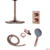 Inbouw Regendouche Set Boss & Wessing Copper Met Plafonduitloop En 3 Standen Handdouche Geborsteld Koper 20 Cm -Exporteren Badkamer Top Winkel inbouw regendouche set bws copper met plafonduitloop geborsteld koper 20 cm shop