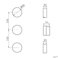 Inbouw Thermostaatkraan GRB InCool 2-Wegs Verticaal Chroom -Exporteren Badkamer Top Winkel inbouw thermostaatkraan grb incool 2 wegs verticaal chroom tech 1
