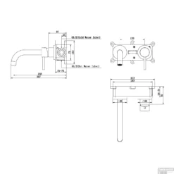 Inbouw Wastafelmengkraan Brauer Chrome Edition Coldstart Gebogen Uitloop Korte Ronde Hendel Rechts Chroom Met Rozetten -Exporteren Badkamer Top Winkel inbouw wastafelkraan brauer coldstart rond eenhendel energiebesparend chroom tech 10