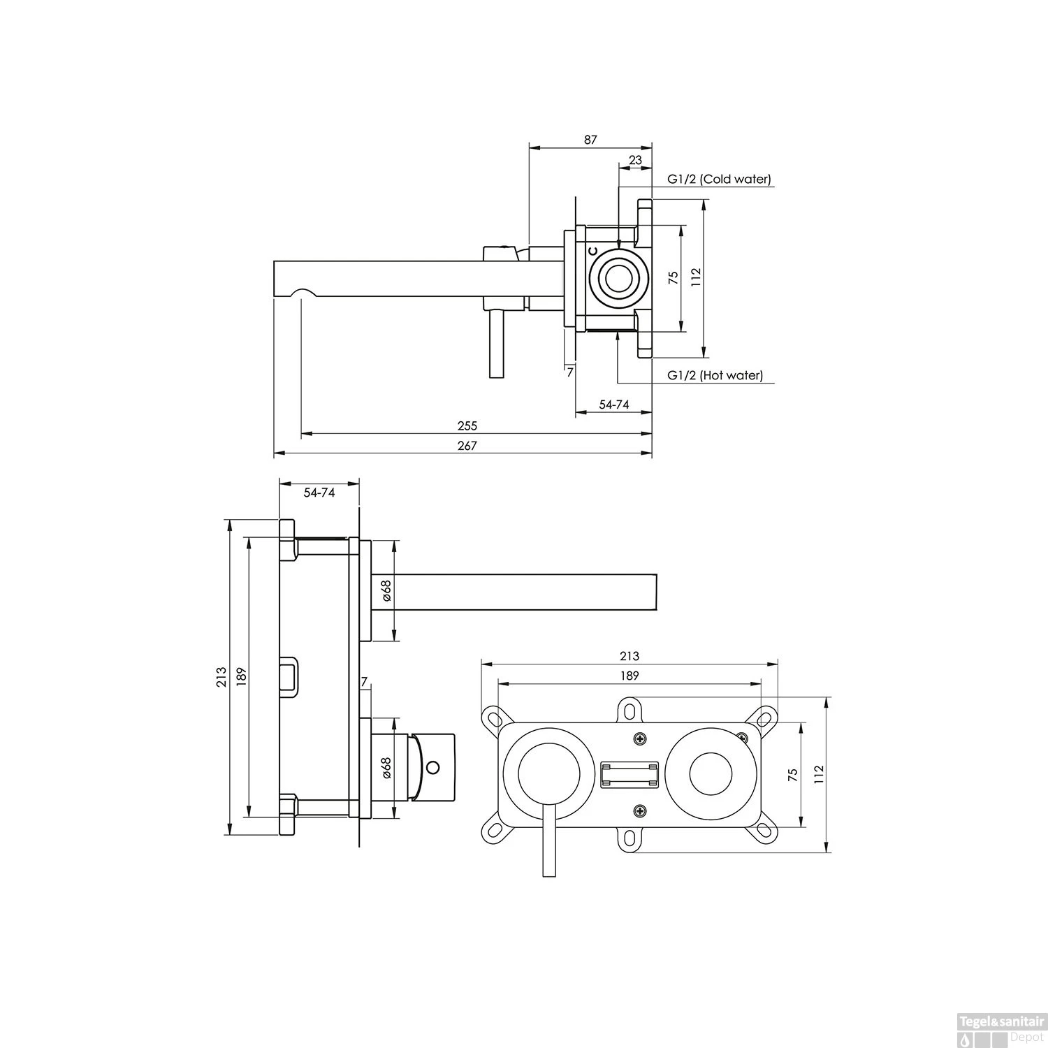Inbouw Wastafelmengkraan Brauer Gold Edition Coldstart Rechte Uitloop Ronde Hendel Links Geborsteld Goud PVD Met Rozetten 5 Inbouw Wastafelmengkraan Brauer Gold Edition Coldstart Rechte Uitloop Ronde Hendel Links Geborsteld Goud PVD Met Rozetten - Afbeelding 3
