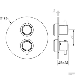 Inbouwthermostaat Met Afbouwdeel Salenzi Giro Rond Geborsteld Messing Goud 5 Inbouwthermostaat Met Afbouwdeel Salenzi Giro Rond Geborsteld Messing Goud -Exporteren Badkamer Top Winkel inbouwthermostaat met afbouwdeel salenzi giro rond tech 1