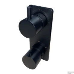 Inbouwthermostaat Wiesbaden Caral 2-weg Rond Mat Zwart