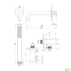 Inbouwthermostaatset Brauer Copper Carving Incl Baduitloop En Staafhanddouche Messing Koper -Exporteren Badkamer Top Winkel inbouwthermostaatset brauer copper carving incl baduitloop en staafhanddouche messing koper t1