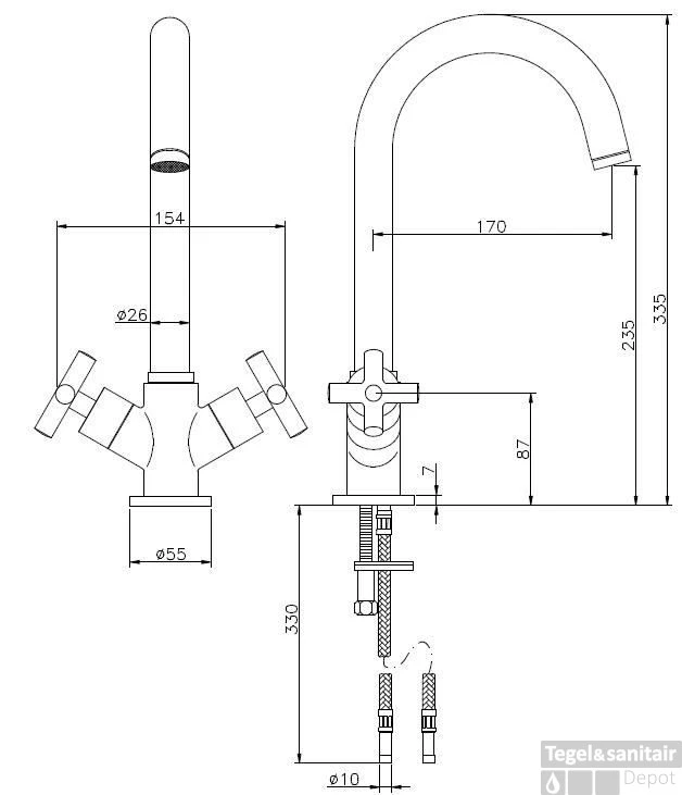 Keukenkraan Huber Suite Chroom 23701HCR 4 Keukenkraan Huber Suite Chroom 23701HCR - Afbeelding 2