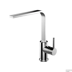 Keukenkraan GRB Kitchen Met Vlakke Uitloop Messing Chroom