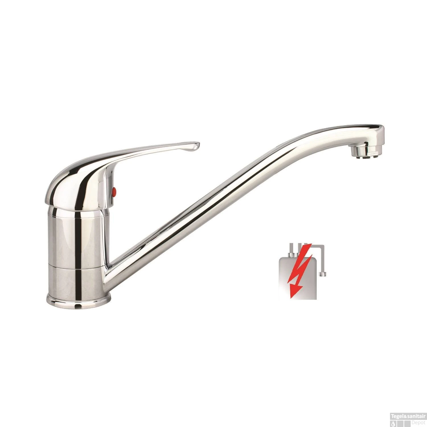 Keukenmengkraan Schutte Falcon Draaibare Uitloop Lage Druk Chroom 3 Keukenmengkraan Schutte Falcon Draaibare Uitloop Lage Druk Chroom