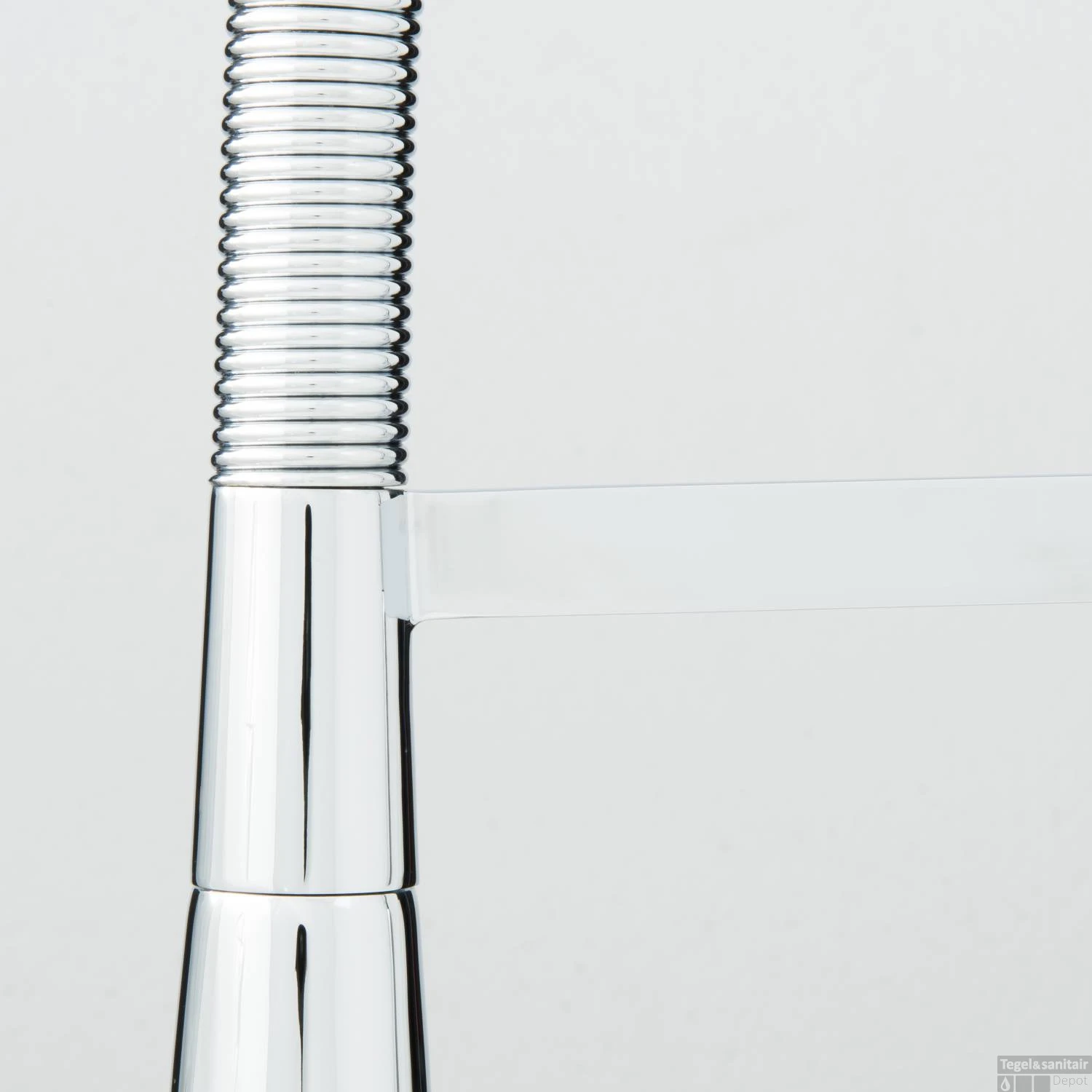 Keukenmengkraan Schutte New York Hoge Draaibare Uitloop Met Spiraalveer Chroom - Afbeelding 4