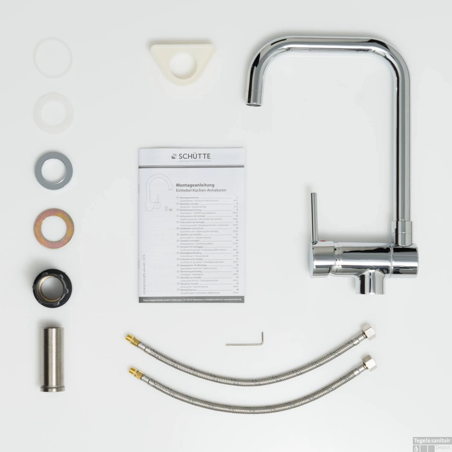 Keukenmengkraan Schutte Window Hoge Draaibare En Plooibare Uitloop Chroom 9 Keukenmengkraan Schutte Window Hoge Draaibare En Plooibare Uitloop Chroom - Afbeelding 7