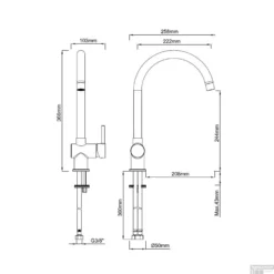 Keukenmengkraan Wiesbaden Caral Mat Zwart -Exporteren Badkamer Top Winkel keukenmengkraan wiesbaden caral chroom tech 1