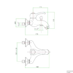 Opbouw Badkraan Sapho Kirké Mengkraan 1-hendel 11.5 Cm Brons -Exporteren Badkamer Top Winkel ki10b opbouw badkraan sapho kirk mengkraan 1 hendel 11.5 cm brons 1