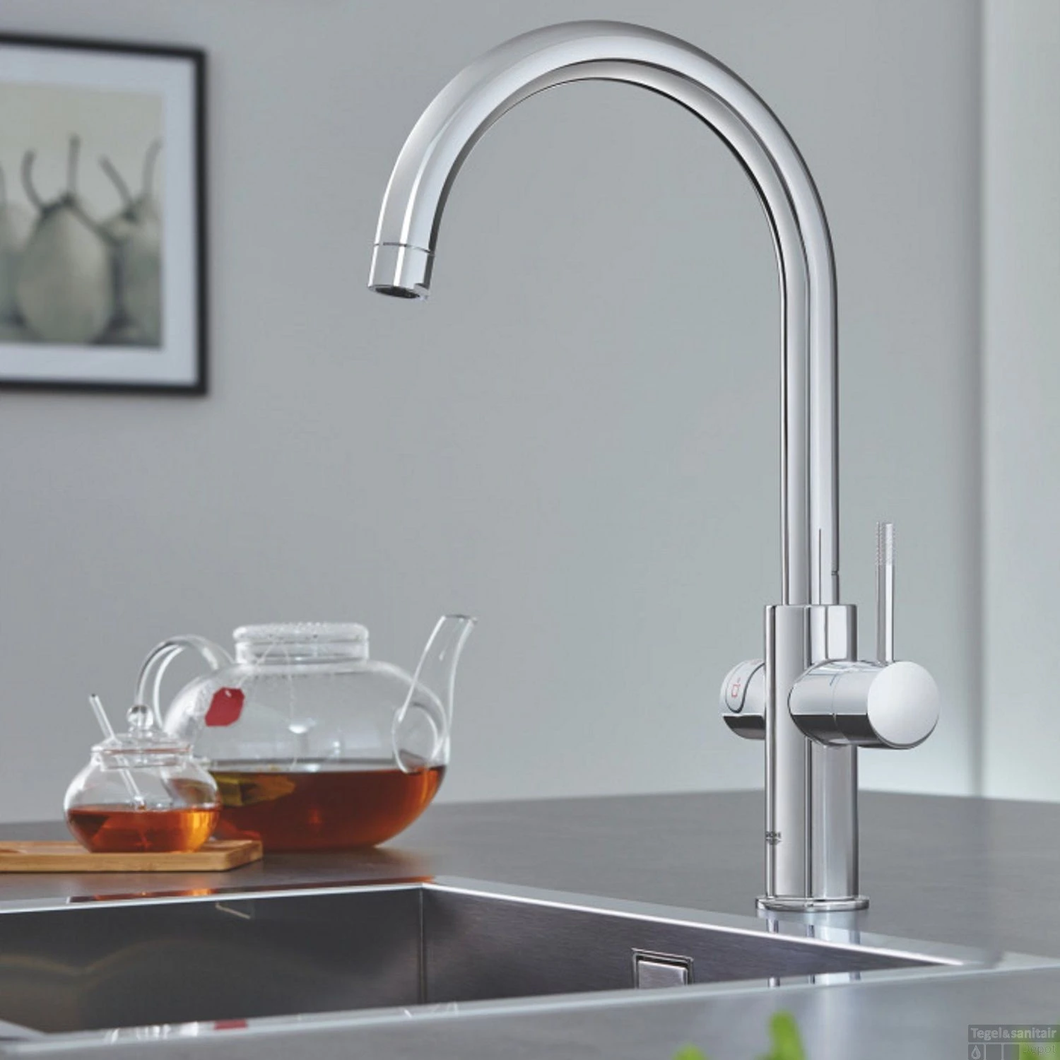 Kokendwaterkraan Grohe Red New Duo Met C Uitloop En L Size Boiler Chroom - Afbeelding 3
