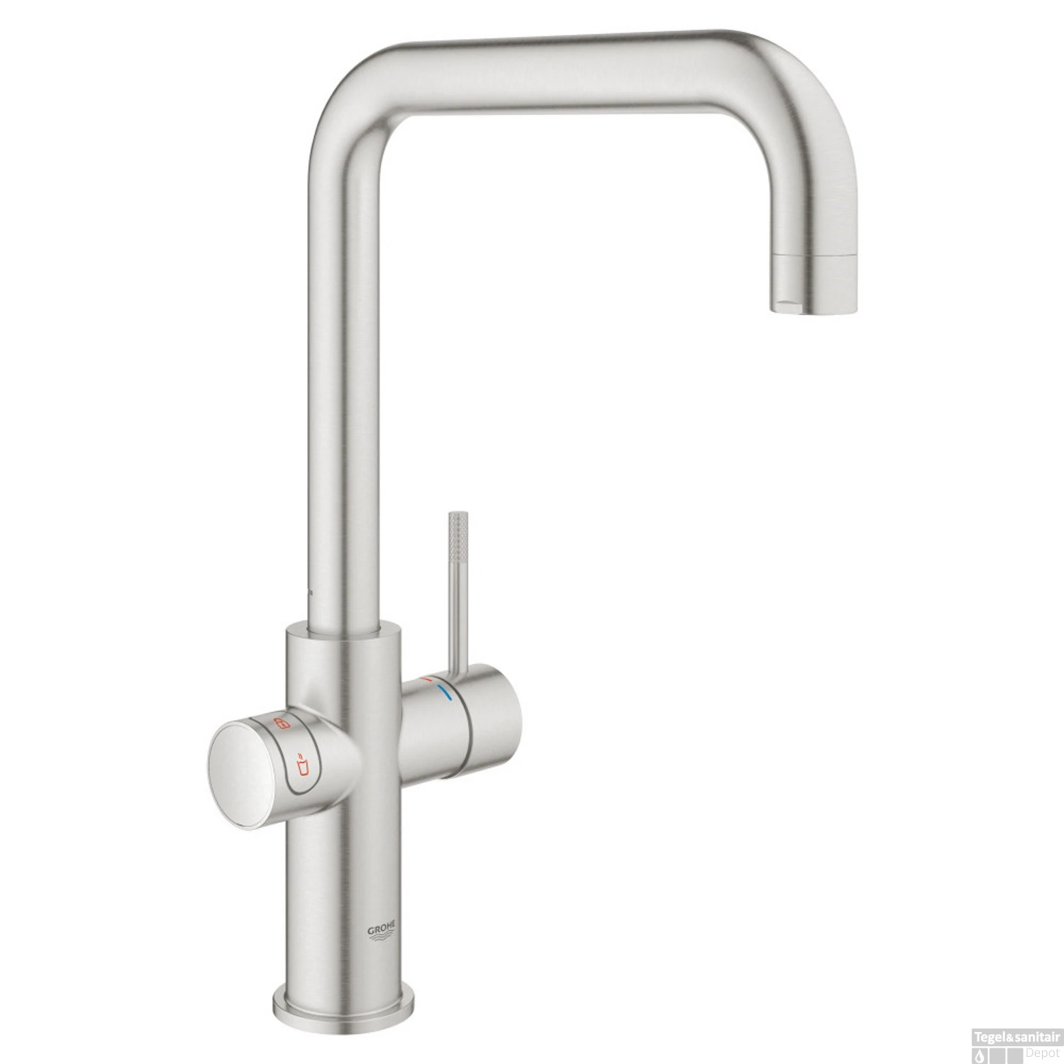 Kokendwaterkraan Grohe Red New Duo Met U Uitloop En L Size Boiler RVS - Afbeelding 2