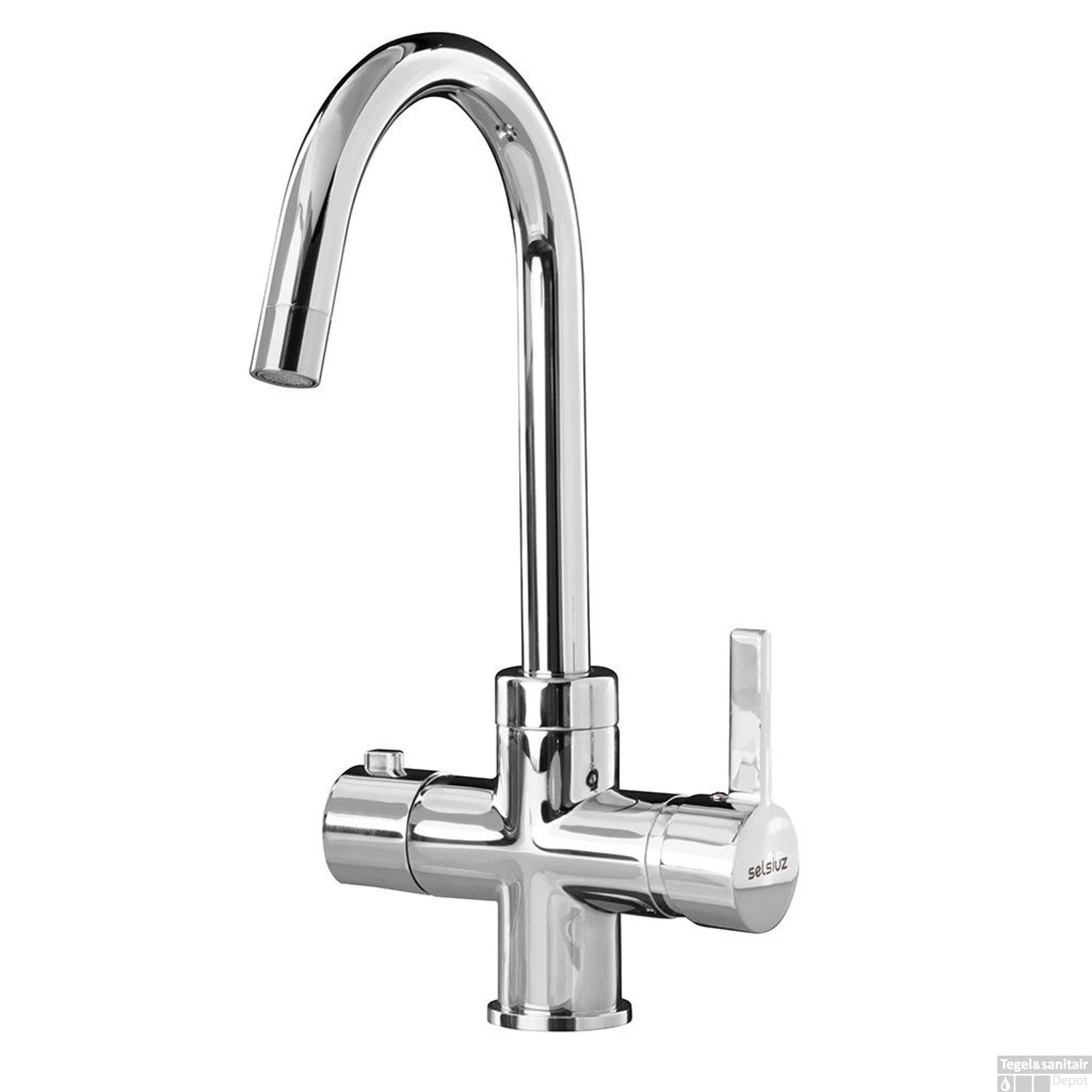 Kokendwaterkraan Selsiuz Rond Chroom Inclusief Combi Extra Boiler 4 Kokendwaterkraan Selsiuz Rond Chroom Inclusief Combi Extra Boiler - Afbeelding 2