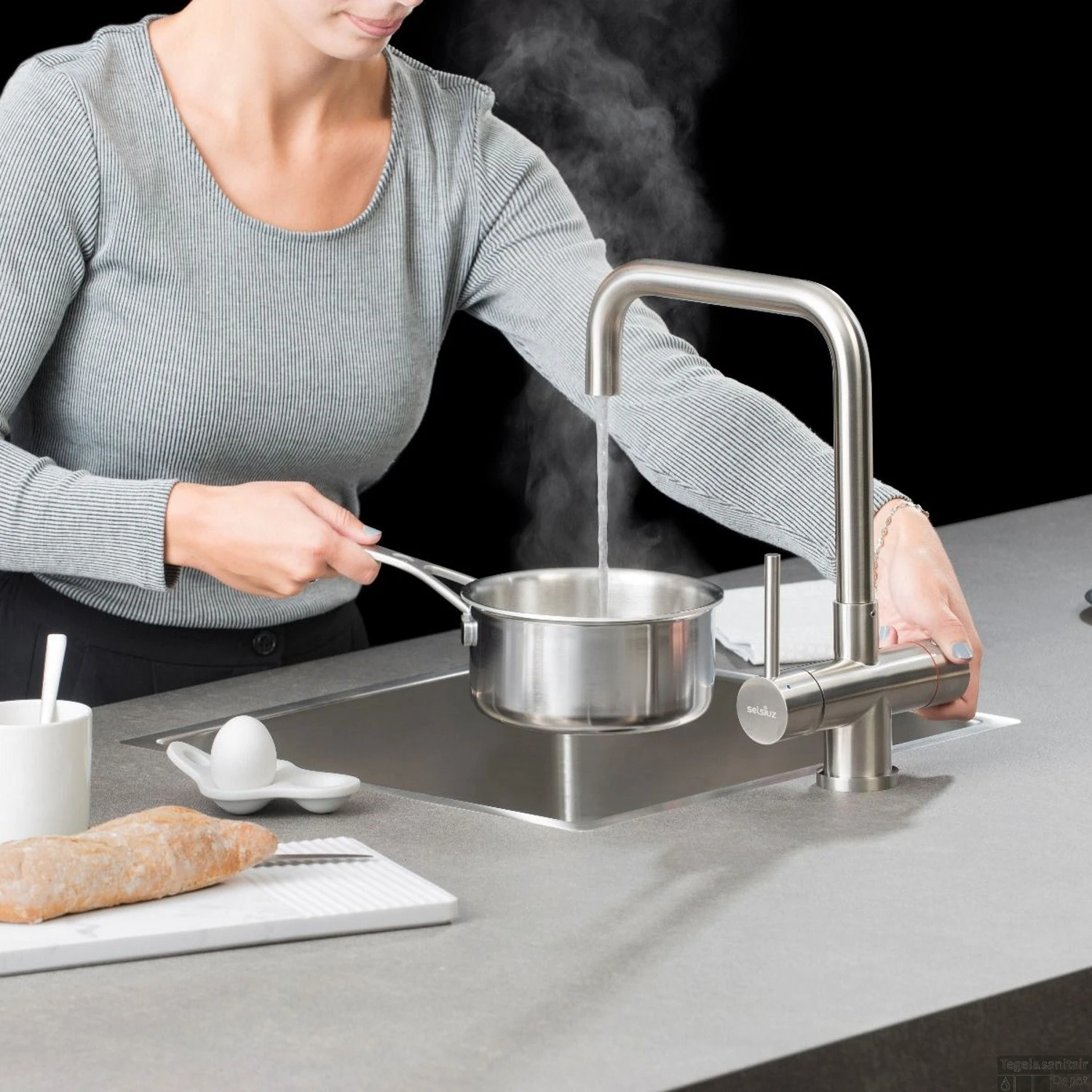 Kokendwaterkraan Selsiuz Steel Haaks RVS Inclusief Single Boiler 6 Kokendwaterkraan Selsiuz Steel Haaks RVS Inclusief Single Boiler - Afbeelding 4