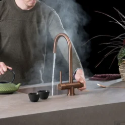 Kokendwaterkraan Selsiuz Steel Rond Copper Inclusief Combi Extra Boiler -Exporteren Badkamer Top Winkel kokendwaterkraan selsiuz steel round inclusief boiler koper sfeer 2 2