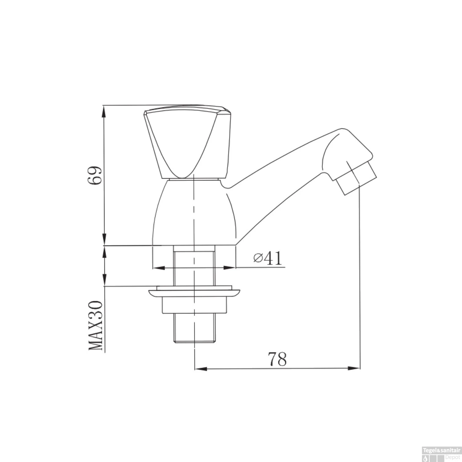 Koudwaterkraan Go By Van Marcke Easy 2 Chroom 4 Koudwaterkraan Go By Van Marcke Easy 2 Chroom - Afbeelding 2