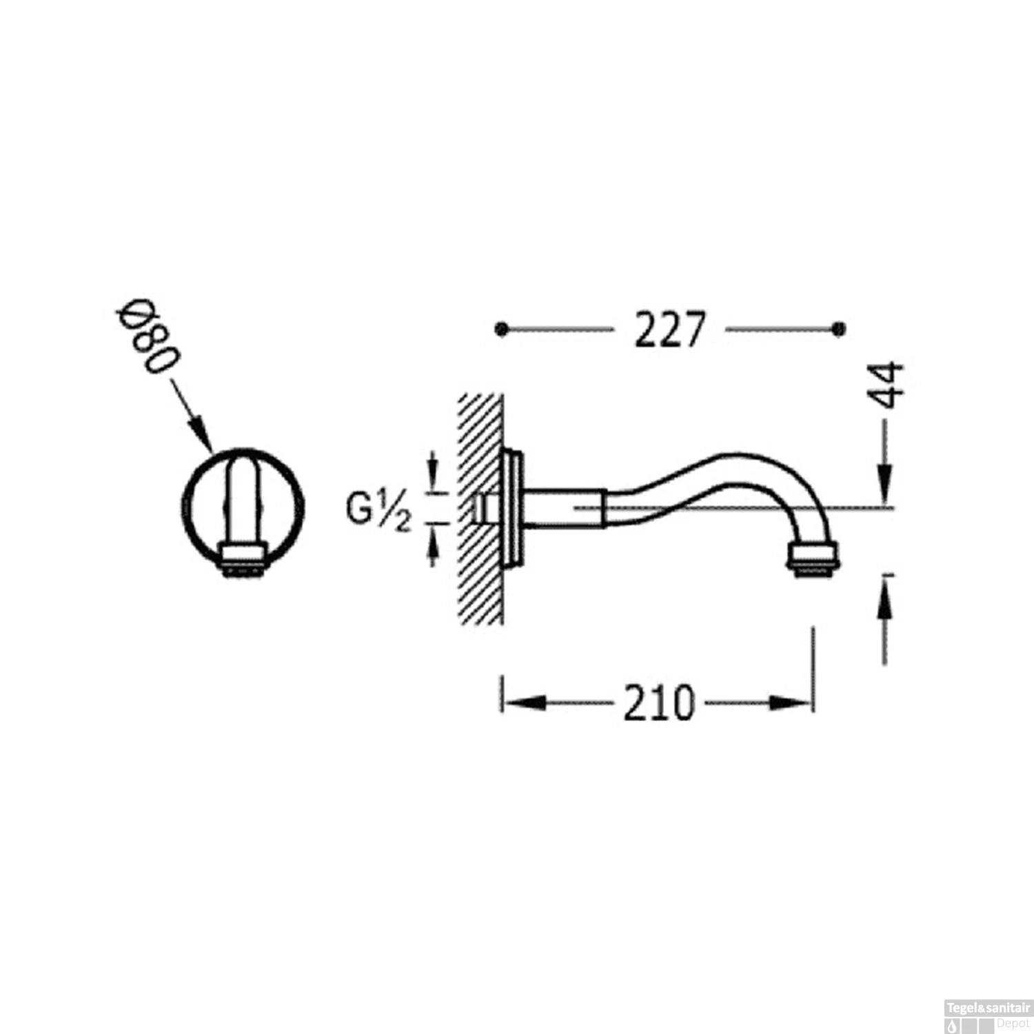 Kraanhals Tres Clasic Inbouw Uitloop 21 Cm Verouderd Messing 4 Kraanhals Tres Clasic Inbouw Uitloop 21 Cm Verouderd Messing - Afbeelding 2
