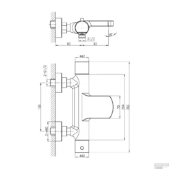 Opbouw Badkraan Sapho Kimura Thermostaatkraan 2-knop 16.4 Cm Chroom -Exporteren Badkamer Top Winkel ku292 opbouw badkraan sapho kimura thermostaatkraan 2 knop 16.4 cm chroom 2