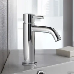 Wastafelkraan Hotbath Laddy Geborsteld Nikkel -Exporteren Badkamer Top Winkel l003gn wastafelkraan hotbath laddy geborsteld nikkel sfeer