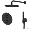 Inbouw Thermostatische Regendoucheset Lagoo Garda Met 2-Weg Omstel En Handdouche Mat Zwart -Exporteren Badkamer Top Winkel lcs1 matt black shop
