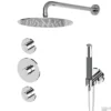 Inbouw Thermostatische Regendoucheset Lagoo Garda Met 2 Stopkranen En Handdouche Chroom -Exporteren Badkamer Top Winkel lcs2 shop