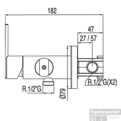 Lex-Tres Inbouw Eenhendelkraan Voor Bidet 181223 4 Lex-Tres Inbouw Eenhendelkraan Voor Bidet 181223 - Afbeelding 2