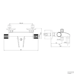 Opbouw Badkraan Sapho Action Thermostaat 2-knop 12.4 Cm Chroom -Exporteren Badkamer Top Winkel mb106 opbouw badkraan sapho action thermostaat 2 knop 12.4 cm chroom 2
