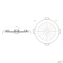 Hoofddouche Easy Peasy Lagoo Nesso Easy Fix Systeem 34 Cm RVS Geborsteld Nikkel -Exporteren Badkamer Top Winkel n2200 tekening 2 1 1 1 1