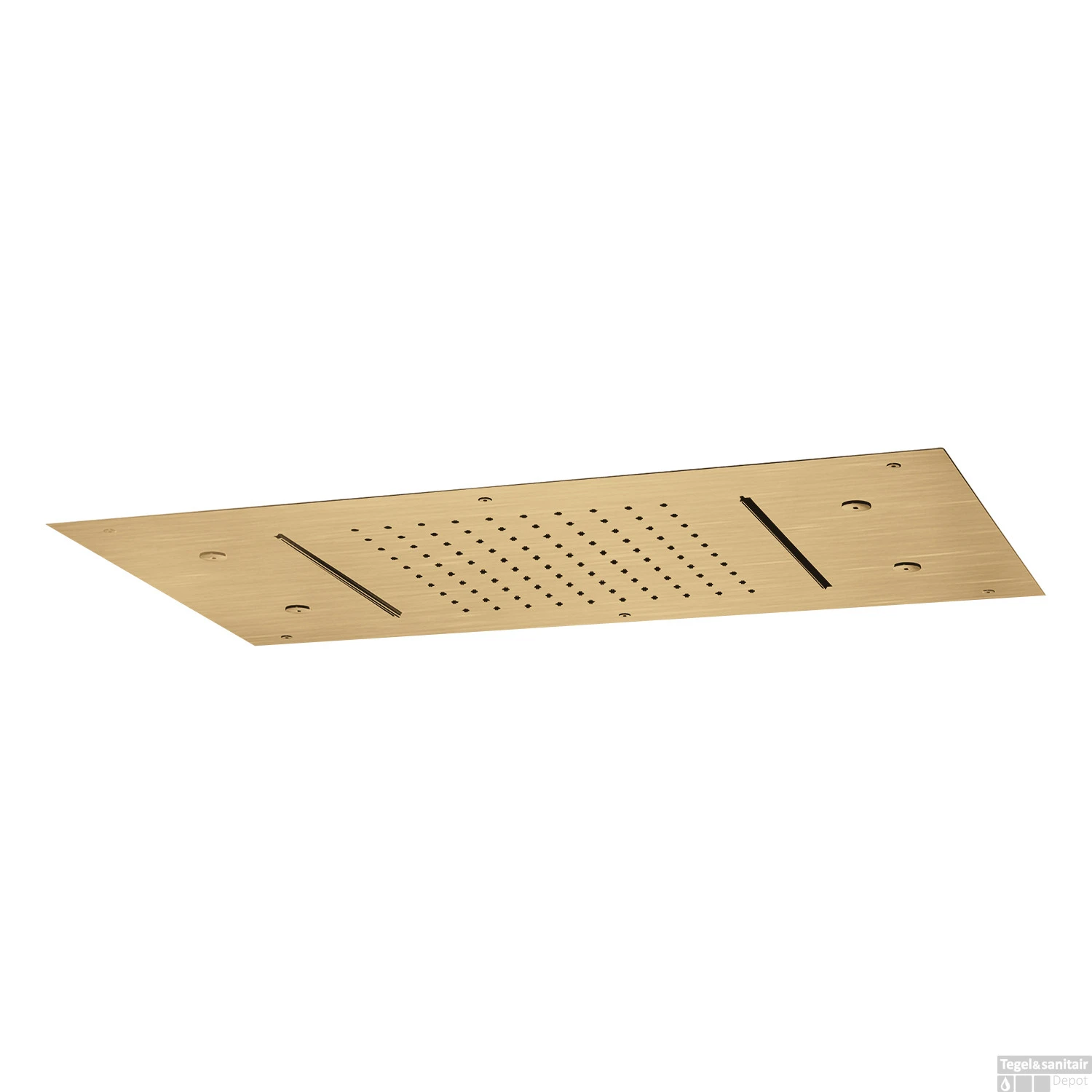 Hoofddouche Showerlicious Lagoo Nesso Met 2 Cascades En Nevel Functie 70 X 40 Cm RVS Geborsteld Goud PVD 3 Hoofddouche Showerlicious Lagoo Nesso Met 2 Cascades En Nevel Functie 70 X 40 Cm RVS Geborsteld Goud PVD