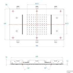Hoofddouche LED It Rain Lagoo Nesso Multi Color LED Met 2 Cascades En Nevel Functie 70 X 40 Cm RVS Mat Zwart -Exporteren Badkamer Top Winkel n2256 tech 2 1 1 1