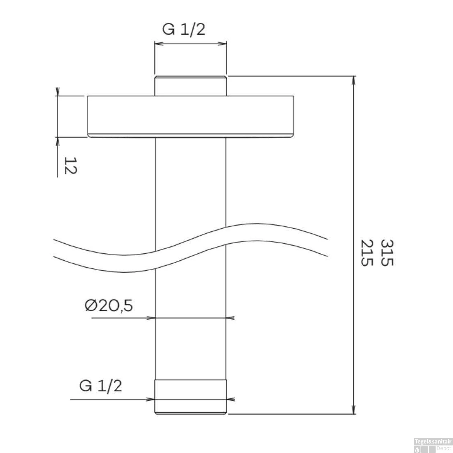 Plafondbuis Lagoo Nesso 20 Cm RVS Geborsteld Koper PVD 4 Plafondbuis Lagoo Nesso 20 Cm RVS Geborsteld Koper PVD - Afbeelding 2