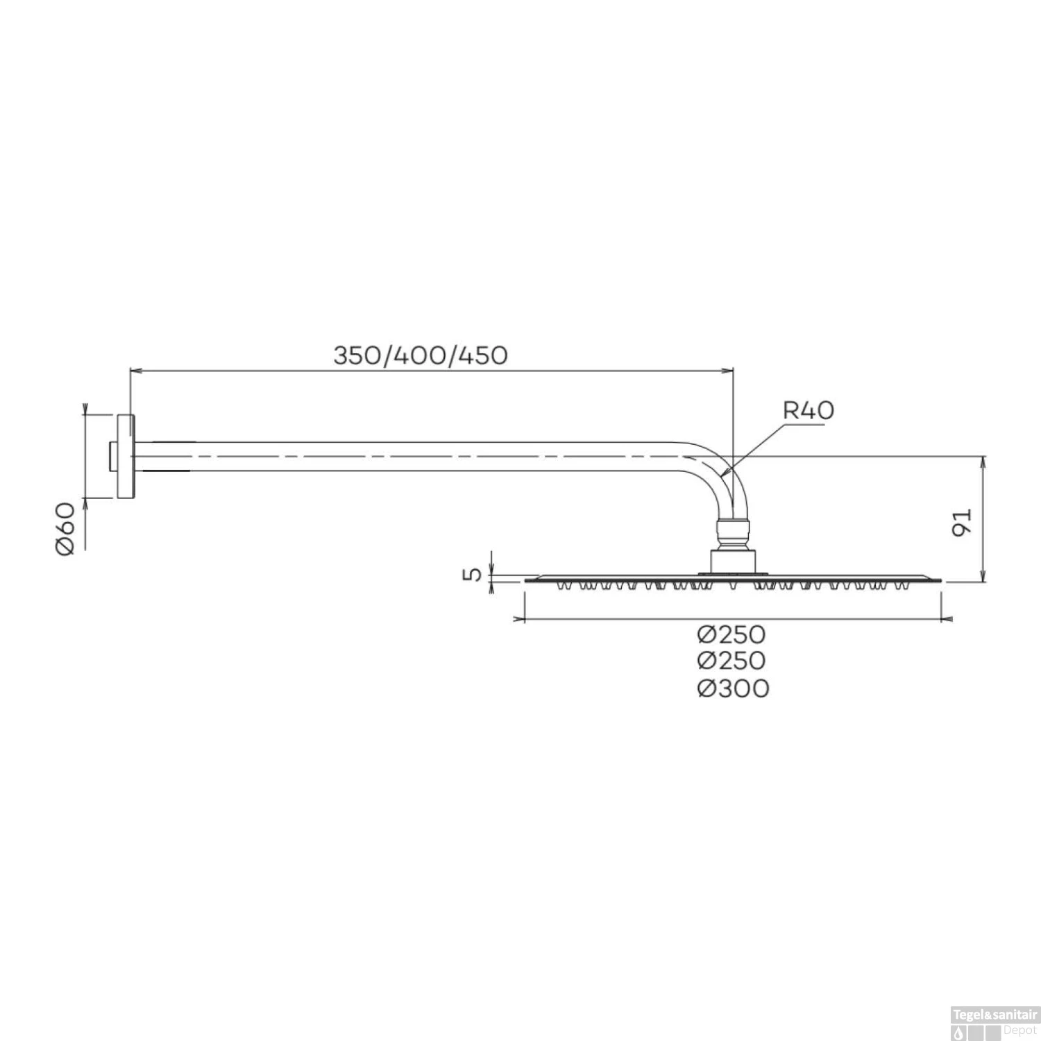 Hoofddoucheset Superslim Lagoo Nesso Met Hoofddouche 25 Cm En Wandarm 35 Cm RVS Geborsteld Koper PVD 4 Hoofddoucheset Superslim Lagoo Nesso Met Hoofddouche 25 Cm En Wandarm 35 Cm RVS Geborsteld Koper PVD - Afbeelding 2