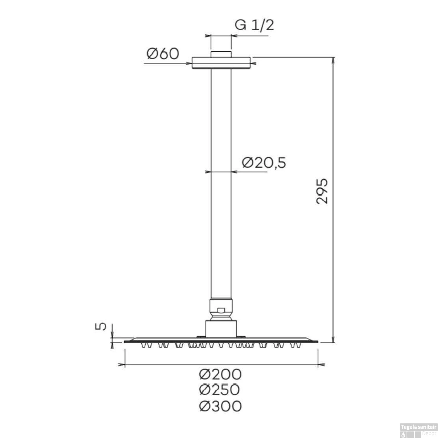 Hoofddoucheset Superslim Lagoo Nesso Met Hoofddouche 20 Cm En Plafondbuis 30 Cm RVS Geborsteld Koper PVD 4 Hoofddoucheset Superslim Lagoo Nesso Met Hoofddouche 20 Cm En Plafondbuis 30 Cm RVS Geborsteld Koper PVD - Afbeelding 2