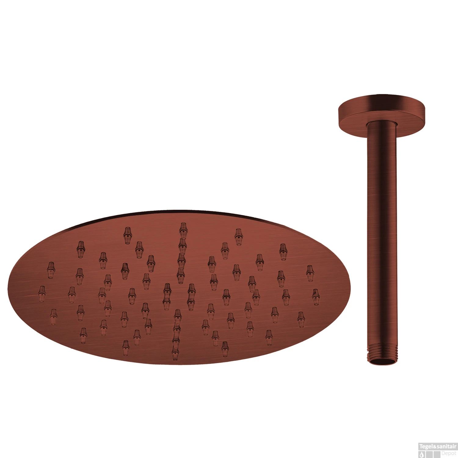 Hoofddoucheset Superslim Lagoo Nesso Met Hoofddouche 20 Cm En Plafondbuis 30 Cm RVS Geborsteld Koper PVD 3 Hoofddoucheset Superslim Lagoo Nesso Met Hoofddouche 20 Cm En Plafondbuis 30 Cm RVS Geborsteld Koper PVD